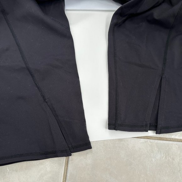 Athleta Leggings Power Ananda Black Capri Split Kick Hem Workout Yoga XS #268553 - Picture 6 of 9